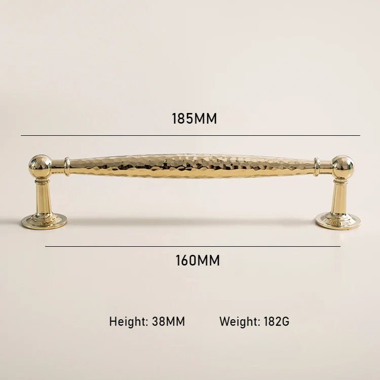 High-Quality Hammer Pattern Brass Handle – T-Bar Pull for Cabinets