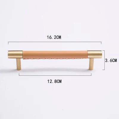 High-Quality Handmade Leather & Brass Pull Handles