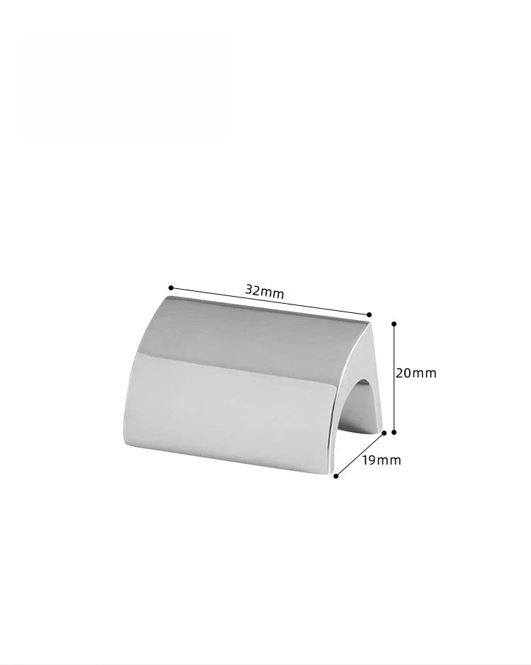 Modern Invisible Nickel Handles for Seamless Cabinet Pulls