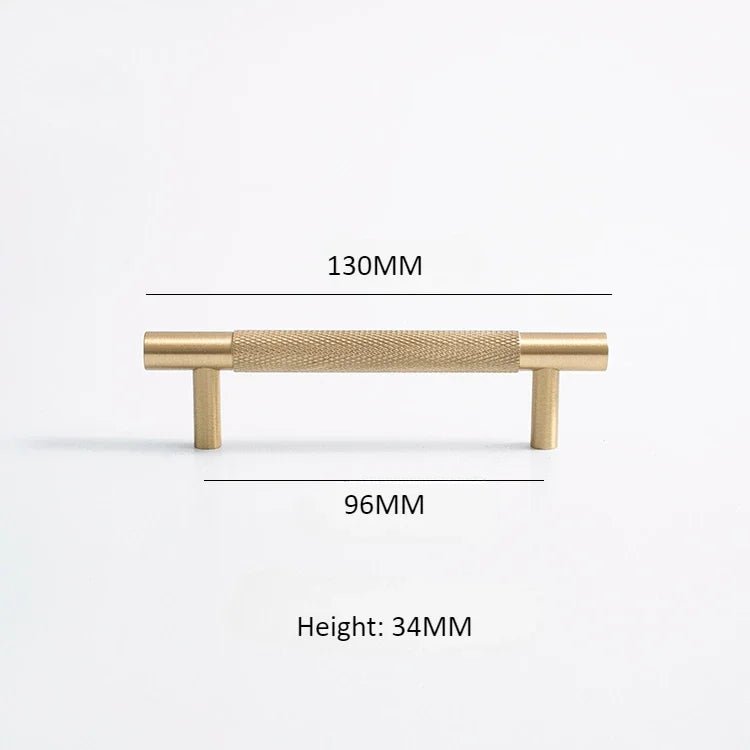 Knurled Brass Pull Handles – Satin Finish Knobs for Stylish Furniture