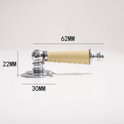 Luxury Leather & Brass Knobs for Drawers – Cabinet and Dresser Pulls