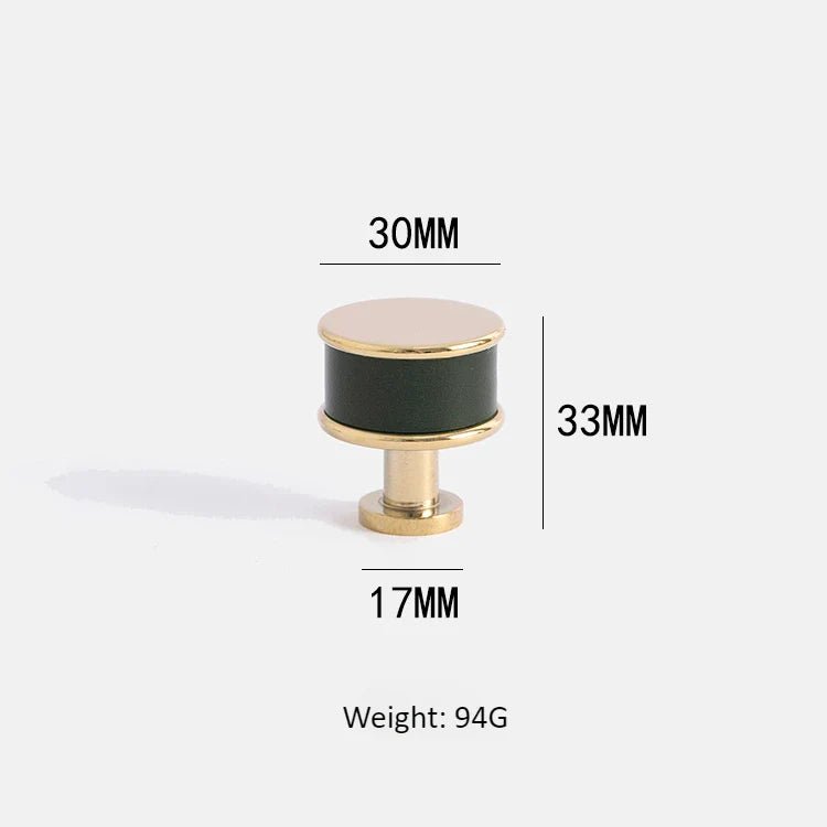 High-Quality Leather & Brass Cabinet Pull – Modern Drawer Handles for Furniture