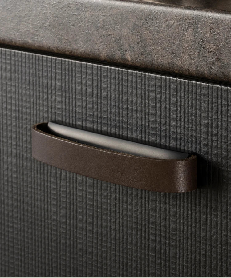 Leather & Zinc Alloy Furniture Handle Knobs for Stylish Cabinets