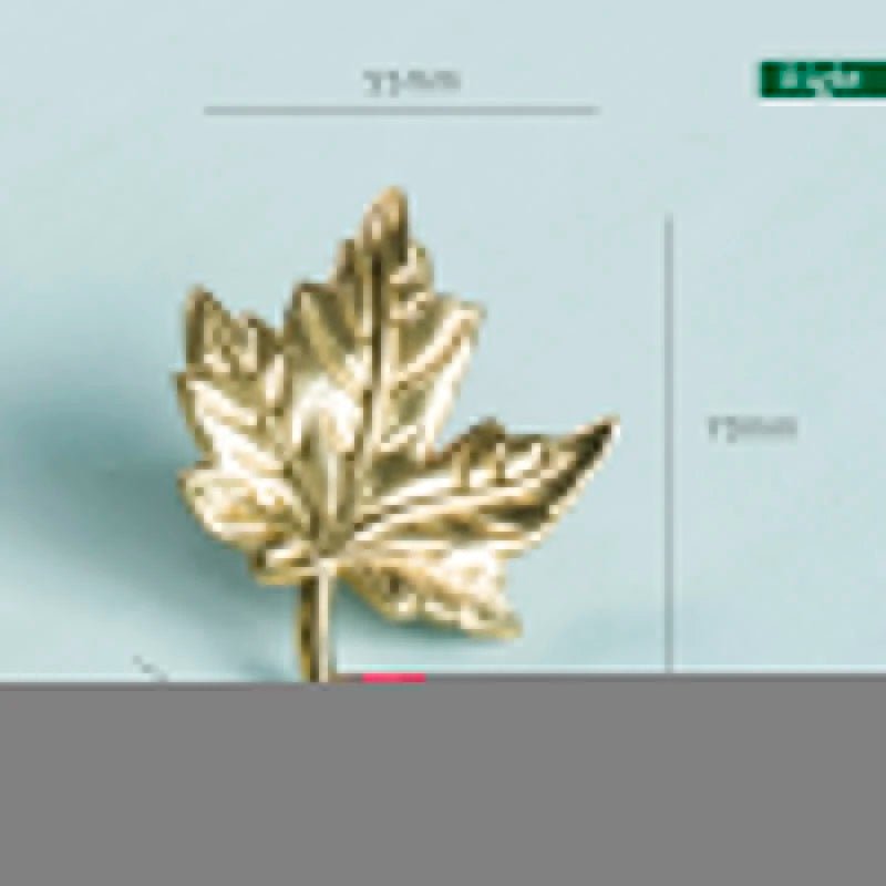 Stylish Maple Leaf Brass Knobs – Gold Pulls for Cabinet Design