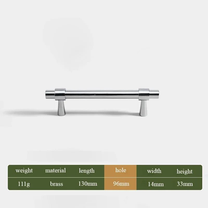Minimalist Brass Cabinet Hardware - T-Bar Pulls & Knobs