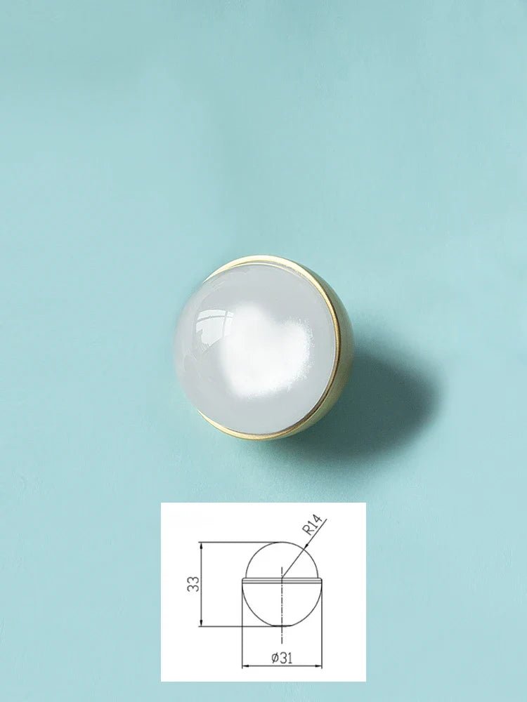 Modern Acrylic & Brass Ball Knobs – Drawer Pulls for Cabinet Design