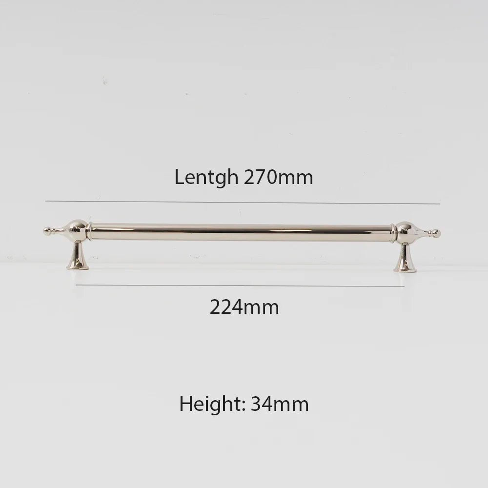 Solid Modern Bright Nickel Handle – Zinc Alloy Drawer Pull for Furniture