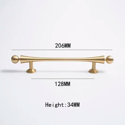 Stylish T-Bar Gold Brass Handles for Cabinet and Furniture Design