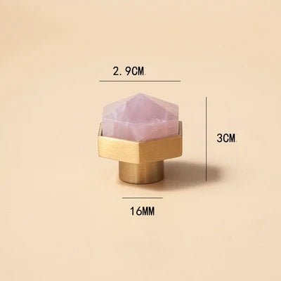 Luxury Crystal & Brass Pulls for Cabinets and Furniture Drawers