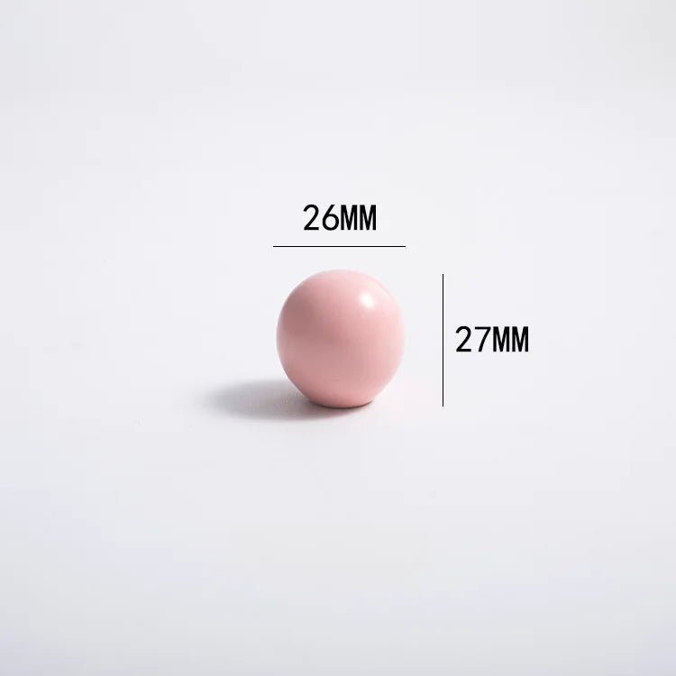 Elegant Pink Ceramic Ball Knobs – 2.5" Pull Handles for Furniture