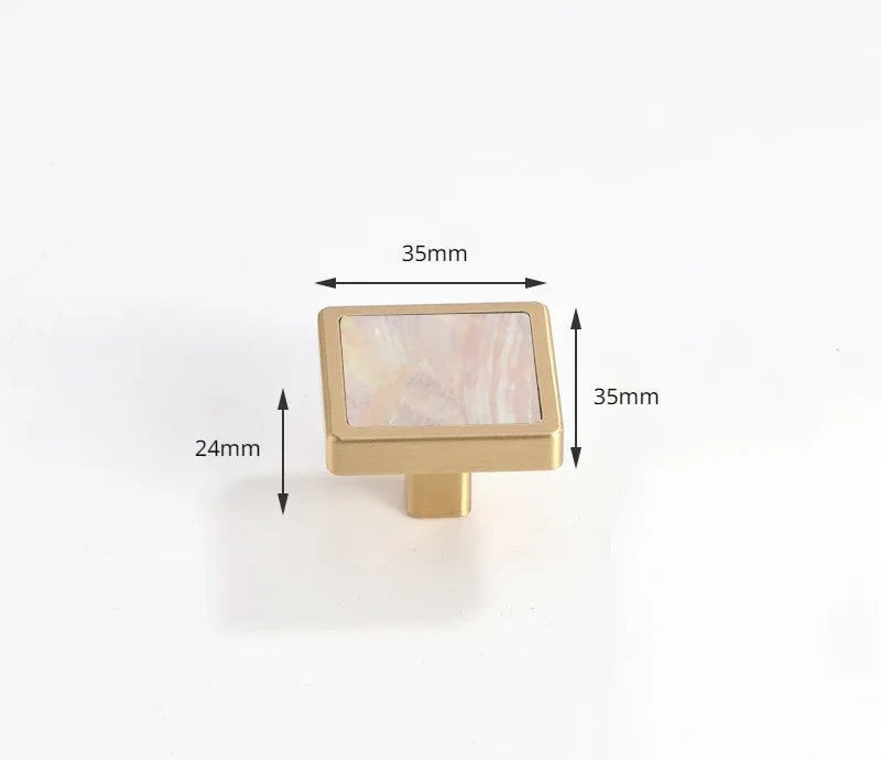 Luxury Pink Shell & Brass Handle – Kids Room Wardrobe Pull