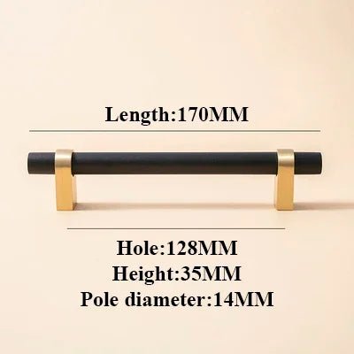 Sleek Pink Wood & Brass 5" Handles – Pulls for Stylish Cabinet Drawers