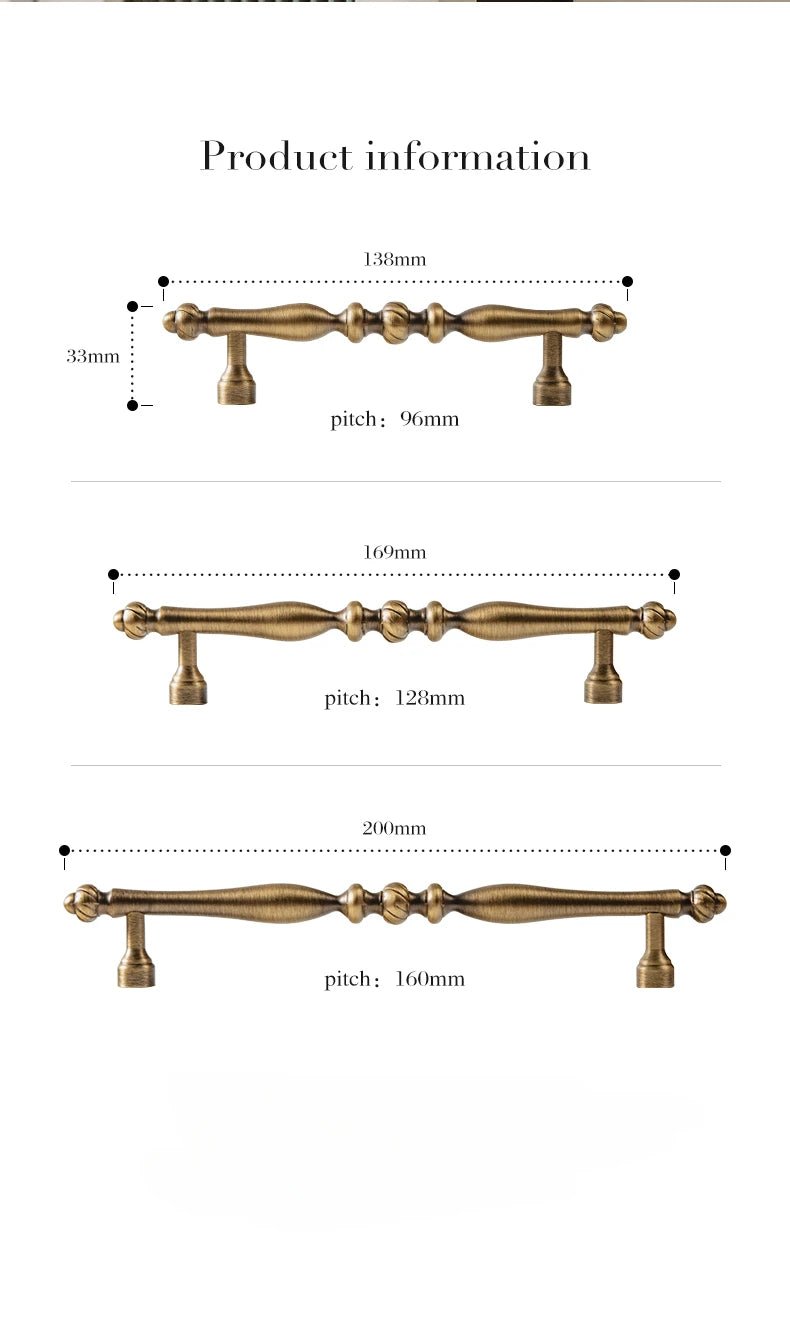 6.3 Inch Solid Brass Drawer Handle – Retro Style
