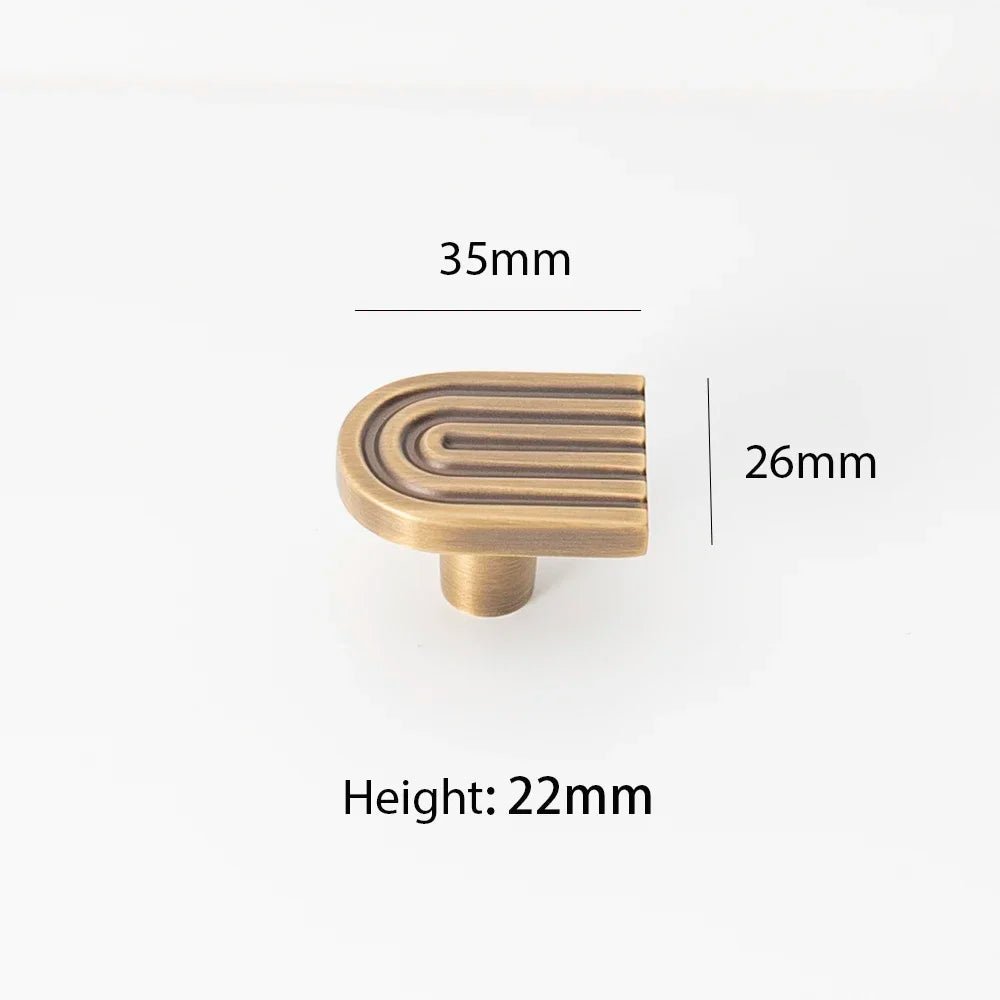 Vintage Retro Line Brass Pulls – Elegant Bronze Cabinet Handles