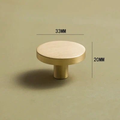 Round Gold Brass Knobs – Cabinet Pulls 20-33mm for Elegant Furniture