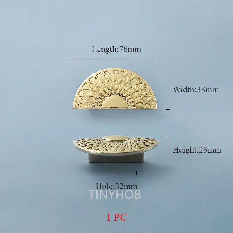Durable Semi-Circular Brass Pull Handles for Drawers