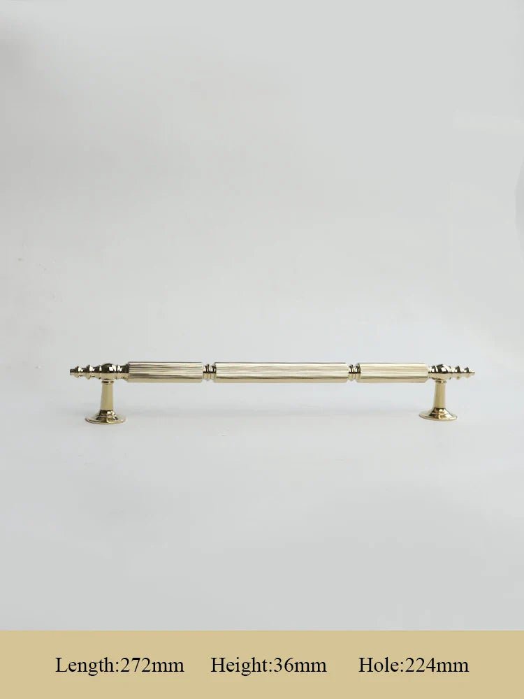 Shiny Gold Solid Brass Pulls – 8.8 Inch Cabinet Handles for Modern Design