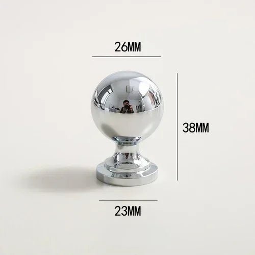 Solid Brass Bright Silver Cabinet Knobs – Luxury Handles for Drawers