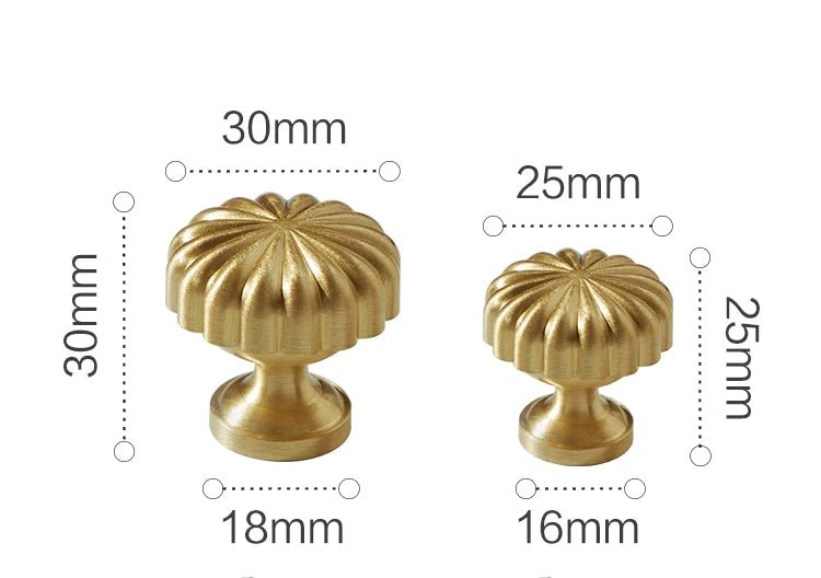 Sleek Solid Brass Nordic Pastoral Handles for Drawers