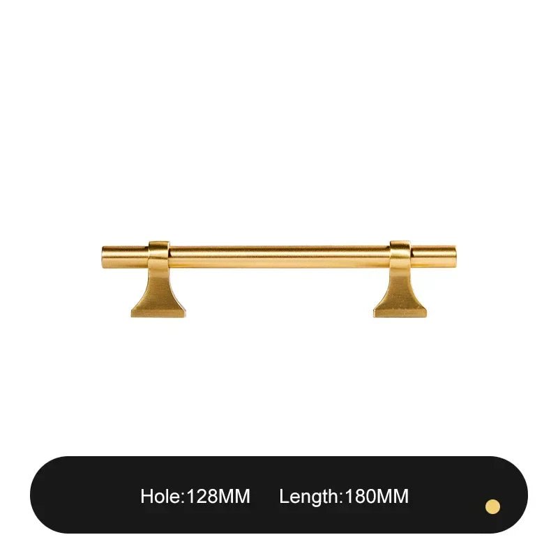 Solid Brass T-Bar Handles – Sleek Pulls for Kitchen & Wardrobes