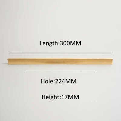 Durable Square Brass Pulls – Gold Cabinet Handles for Elegant Design (1.26"-12.6")