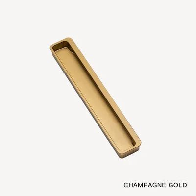 Contemporary Stealth Cabinet Handles – 6.93" Flush Pulls in Black/Gray/Gold