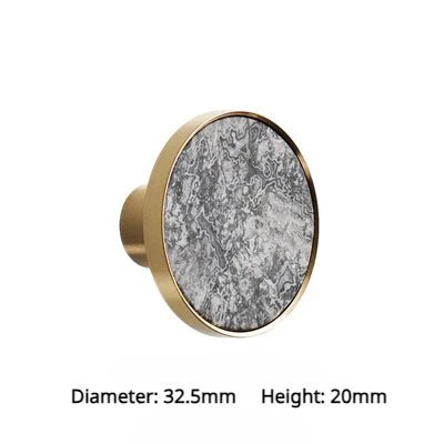 Sleek Stone & Brass Pull Handles – Luxury Knobs for Modern Cabinets