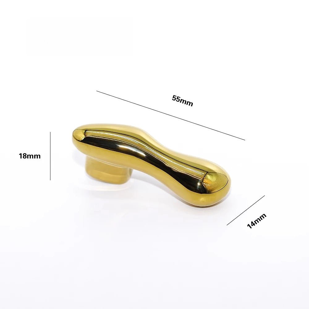 Durable Teardrop Brass Knobs – 5" Pull Handles for Cabinets