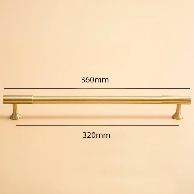 Vertical Line Brass T-Bar Pulls for Elegant Modern Cabinets