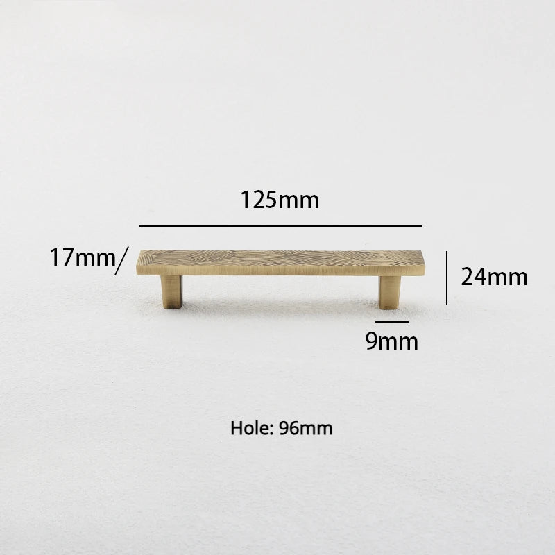 Elegant Vertical Pattern Vintage Brass Pull – Cabinet Handles for Furniture