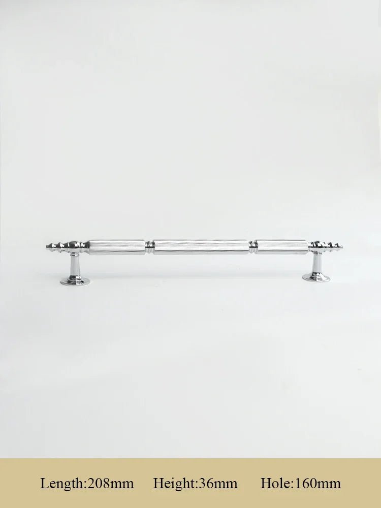 Contemporary Vertical Texture Brass Handles – Chrome Pulls for Drawers