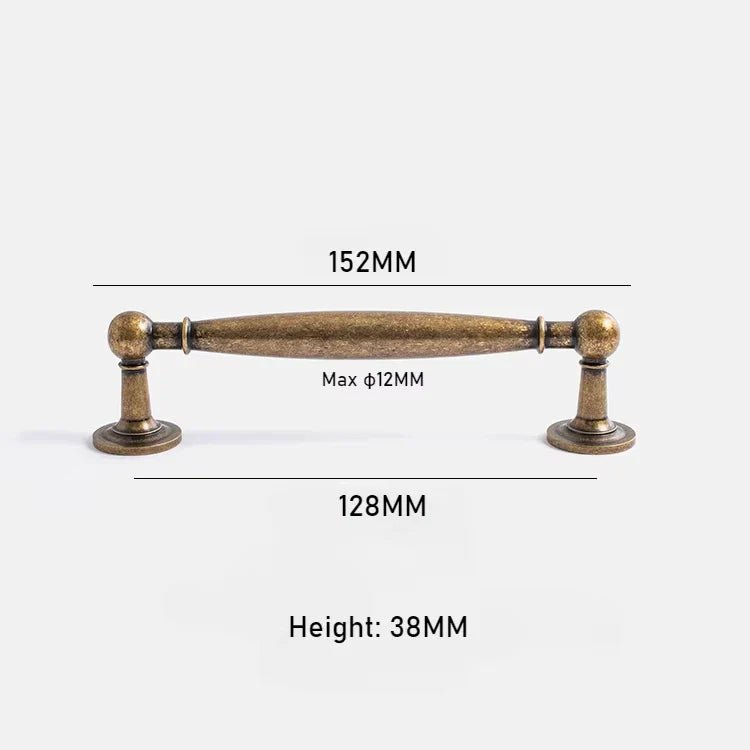 Durable Vintage Bronze Brass Knobs – 5" Pull Handles for Furniture