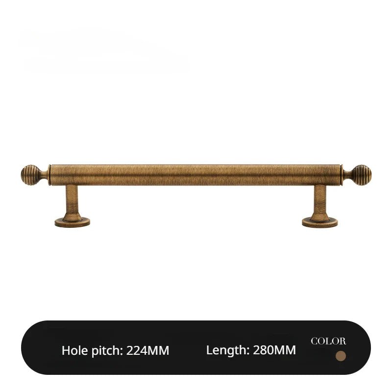 Luxury 6.3 Inch Vintage Bronze Brass Cabinet Knobs – Round Pulls