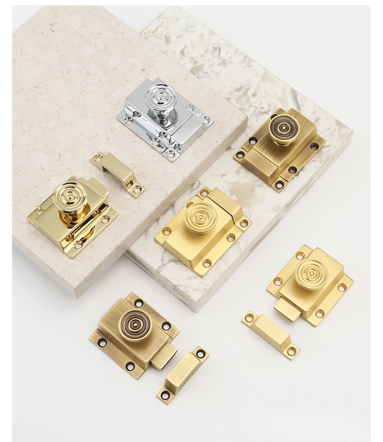 Sleek Vintage Brass Bolt Door Latch – Secure Lock for Doors