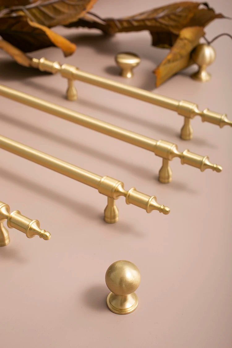 Luxury European Brass Pulls – Gold Handles for Kitchen Cabinets