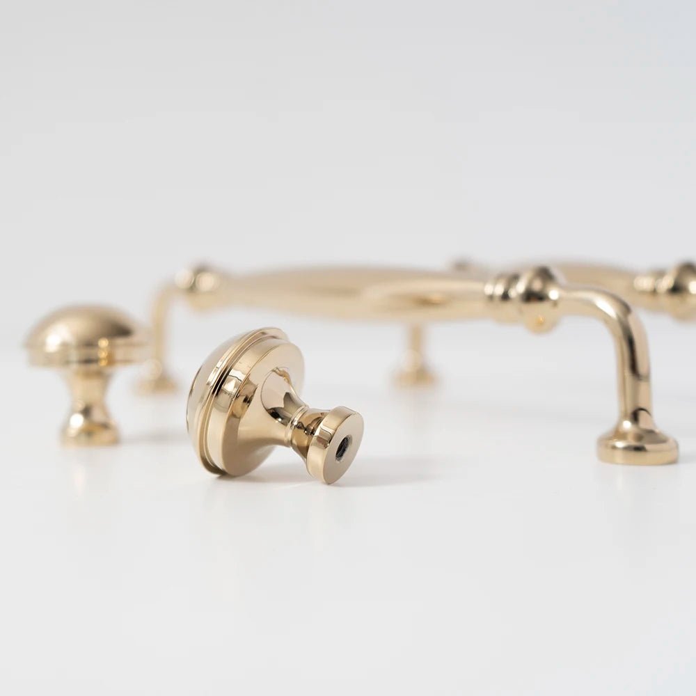 Elegant European Brass Gold T-Bar Handles for Cabinets