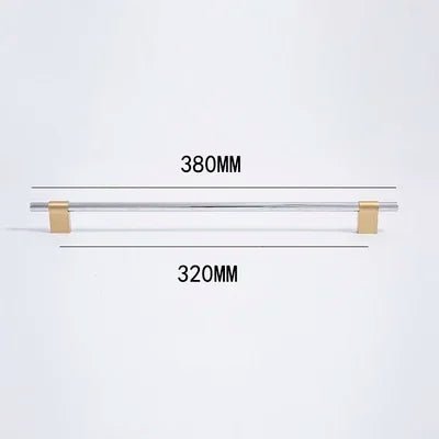 Contemporary European Brass Handles with Silver T-Bar Pulls