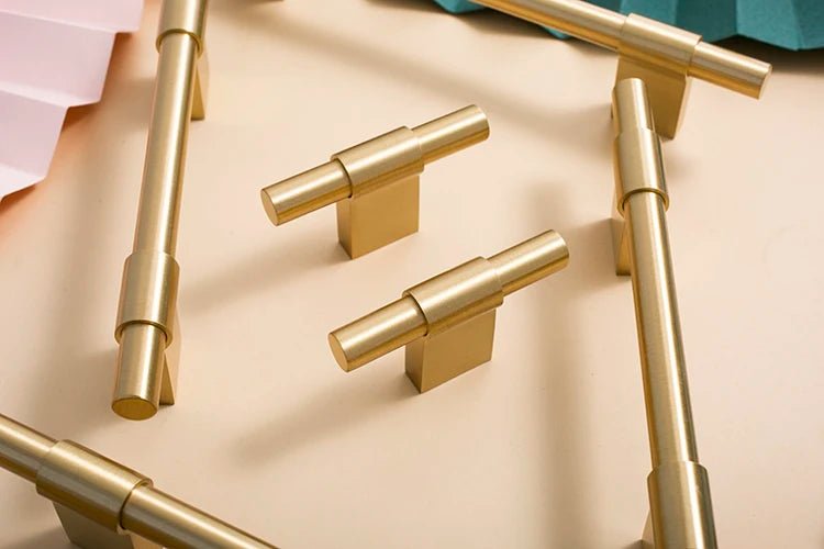 Stylish European Brass Pulls – Silver T-Bar Cabinet Handles
