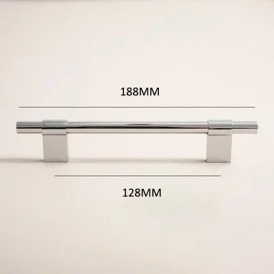 European Brass Handles with Silver T-Bar Pull for Cabinets