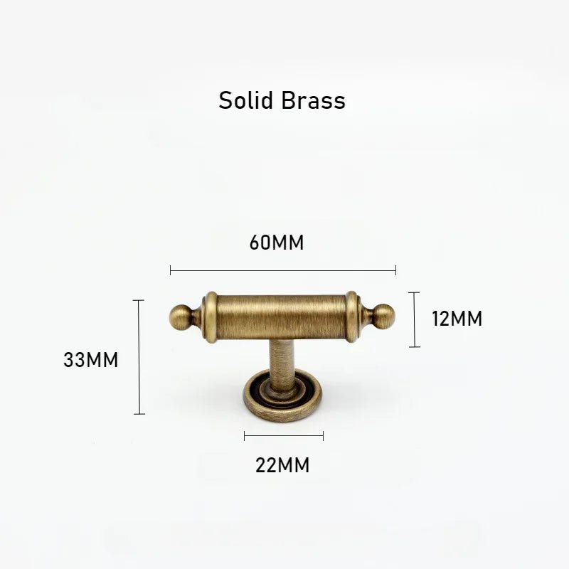 Antique Bronze Long Drawer Knobs – European Style Brass Pull