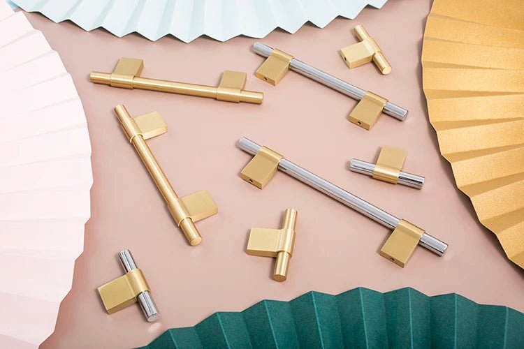 Premium Silver T-Bar Pulls – European Brass Handles