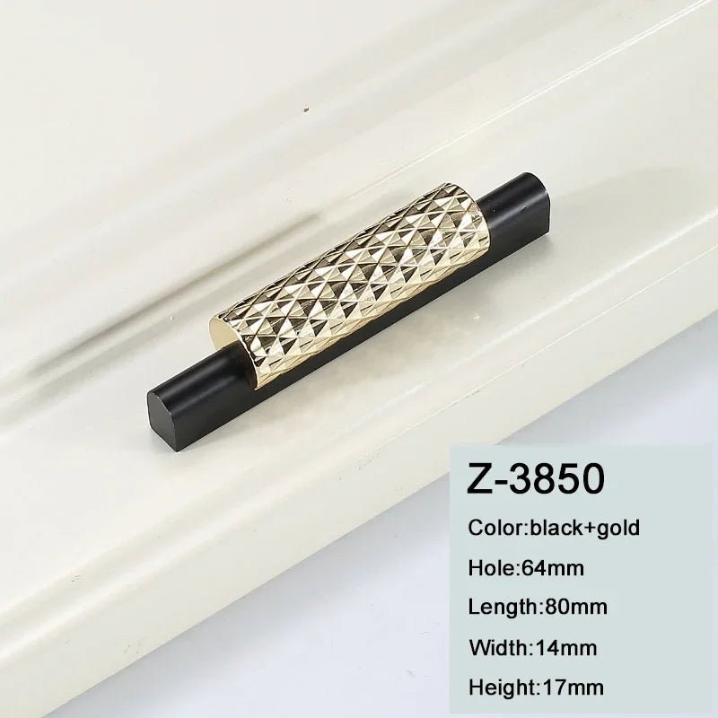 Durable Extra-Long 40" Black/Gold Aluminum Pull Handles for Cabinets