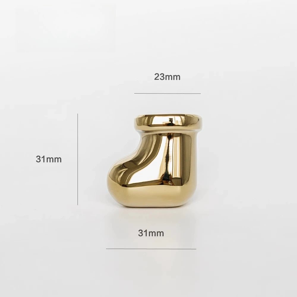 Brass Cabinet Knob – Christmas Themed Sock Design  