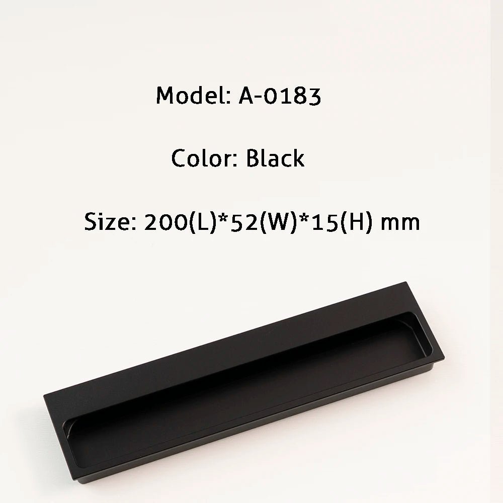 Contemporary Black Cabinet Pull – 15.75" Length  