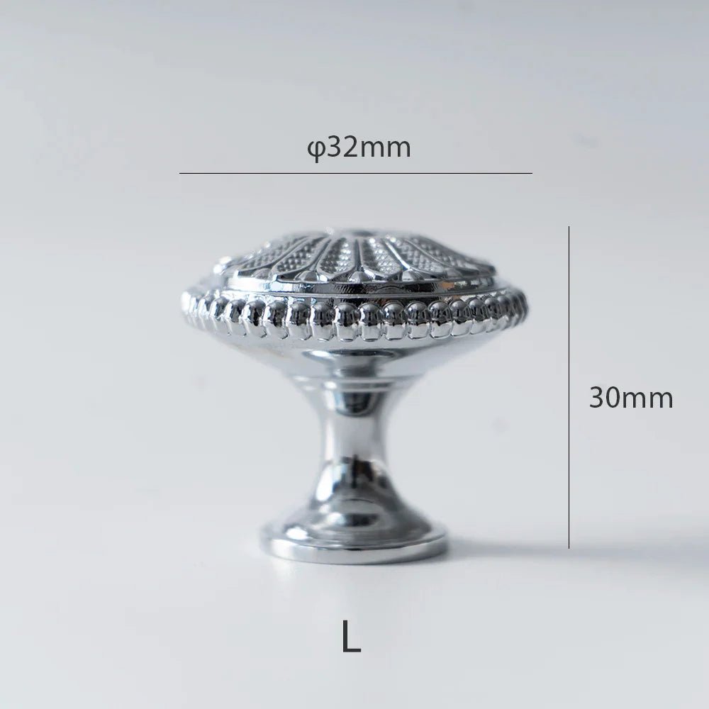 Decorative Floral Brass Knobs – Gold & Chrome Pulls for Furniture
