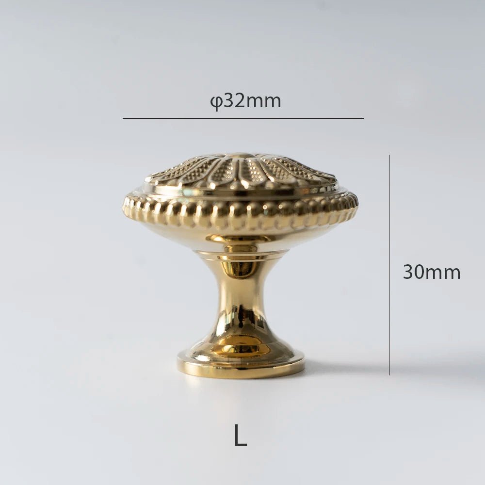 High-Quality Gold & Chrome Floral Brass Cabinet Pulls
