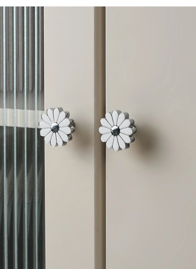 Brass Drawer Knob - Floral Shape Design