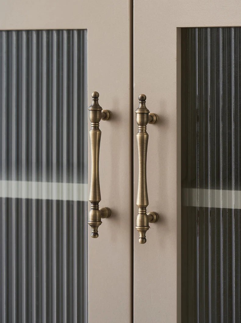 Elegant French Antique Brass Cabinet Pulls – Vintage Handles