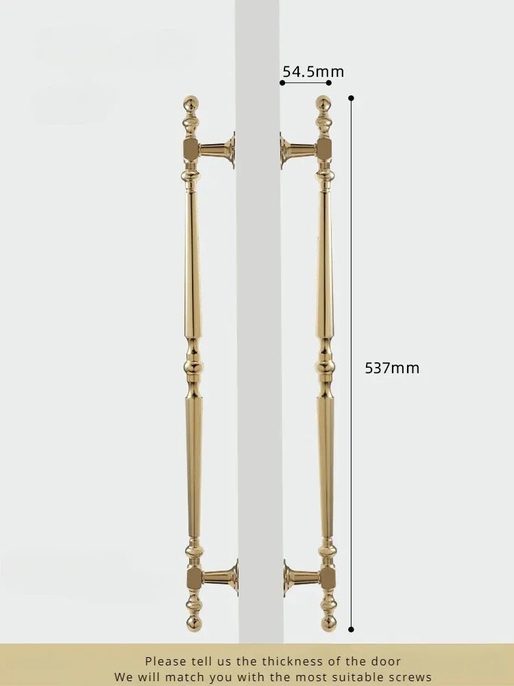 French Brass Pull Handles for Appliances – 21" Gold/Silver Bars for Cabinets