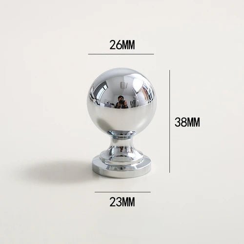 Polished Chrome Brass Handle - Luxury Drawer Pull